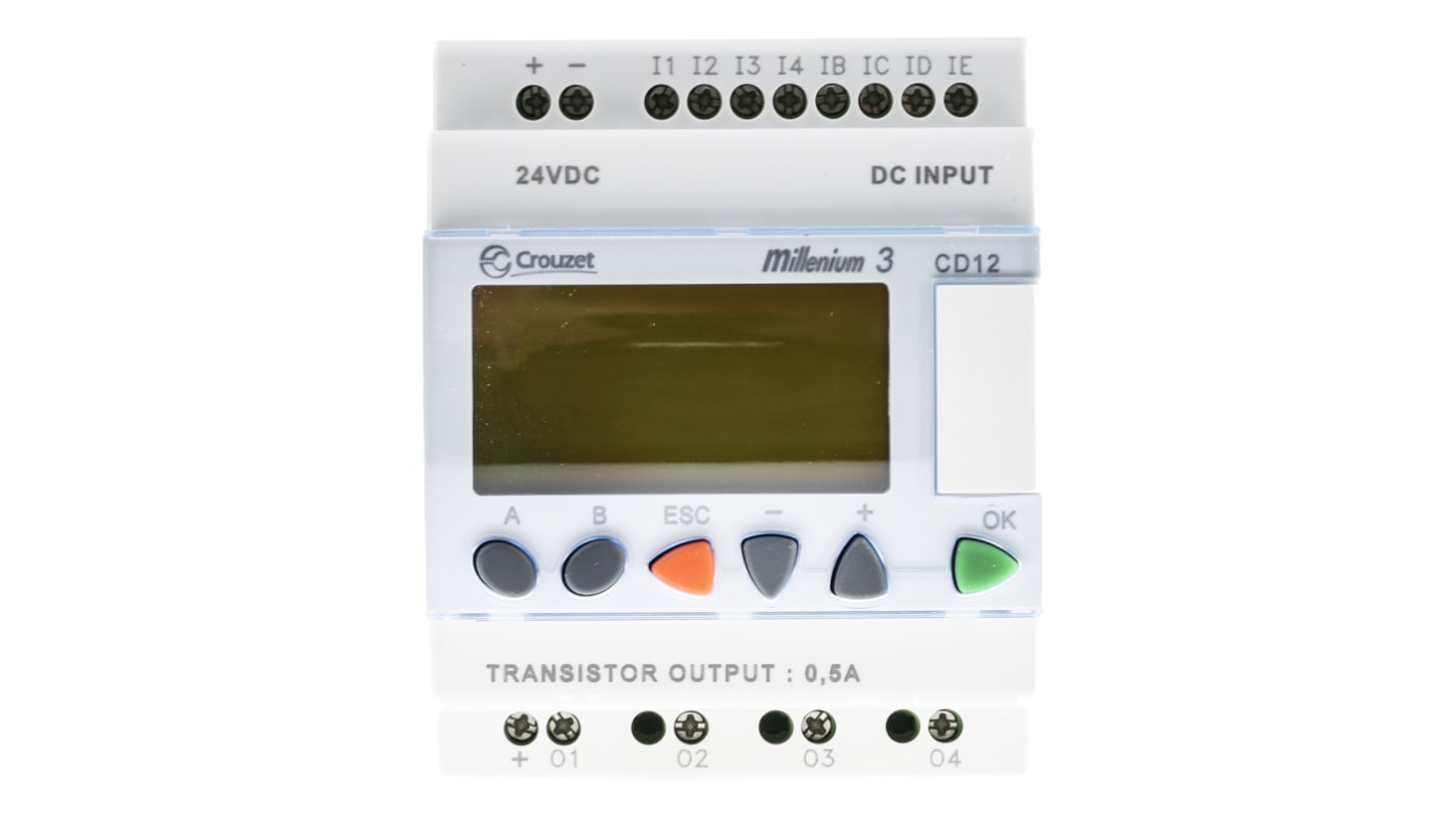 Crouzet Millenium 3 Logikmodul, 8 Eing. Transistor Ausg.Typ Analog, digital Eing.Typ 24 V dc