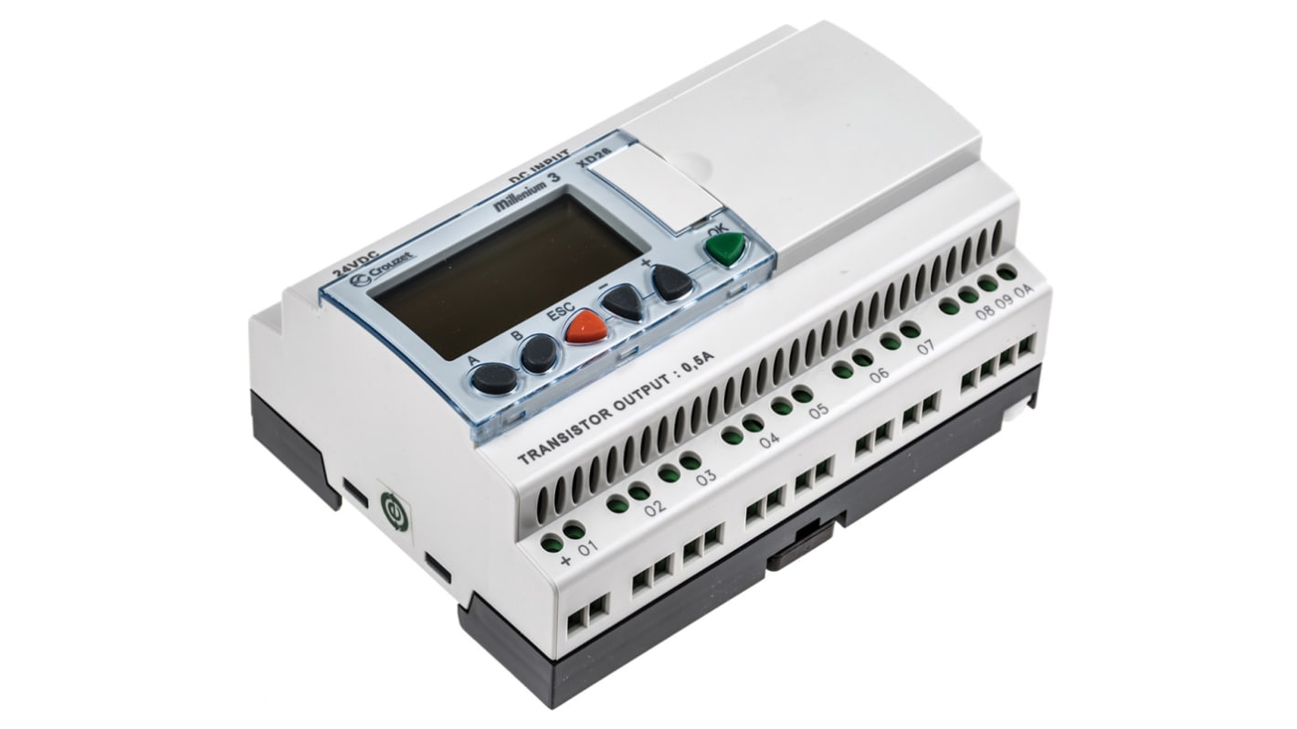 Crouzet Millenium 3 Logikmodul, 16 Eing. Transistor Ausg.Typ Analog, Digital Eing.Typ 24 Vdc