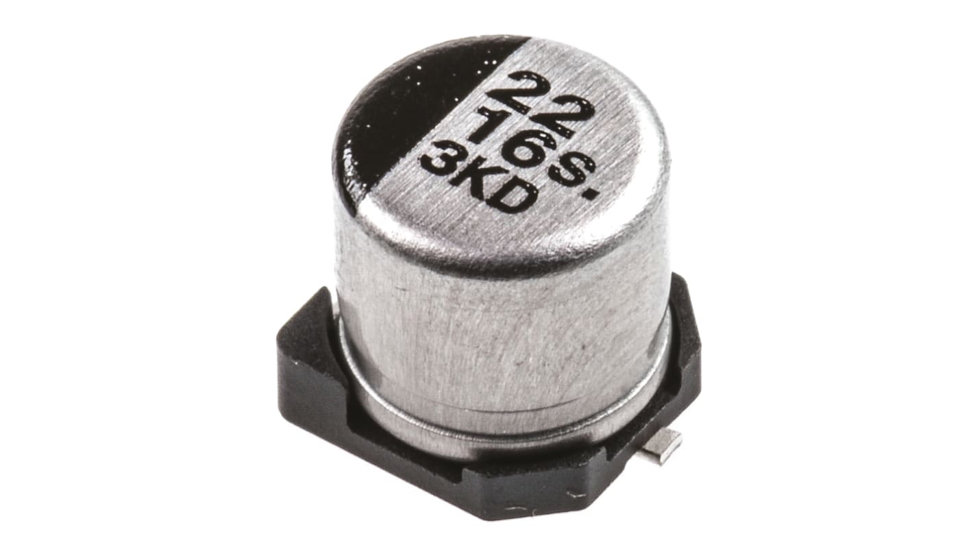 Condensateur Panasonic série S, Aluminium électrolytique 22μF, 16V c.c.