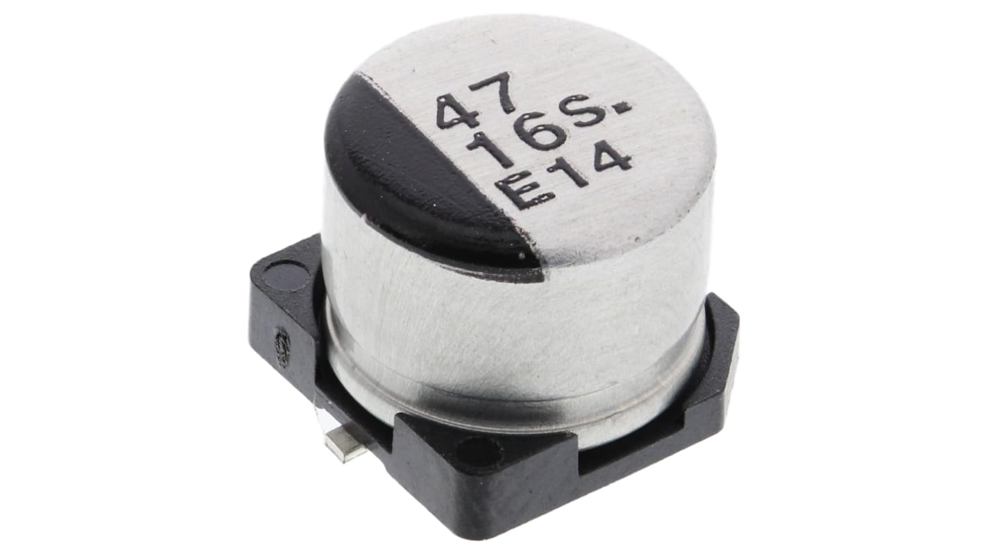 Panasonic 47μF Aluminium Electrolytic Capacitor 16V dc, Surface Mount - EEE1CA470SP