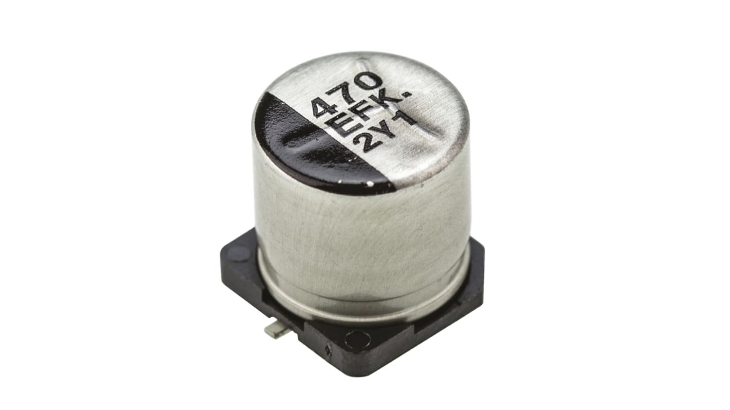 Panasonic 470μF Aluminium Electrolytic Aluminium Electrolytic Capacitor 25V dc, Surface Mount - EEEFK1E471P