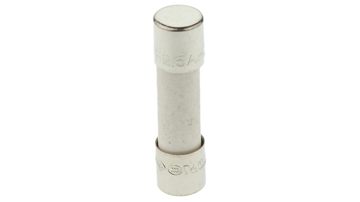 Eaton 2.5A F Ceramic Cartridge Fuse, 5 x 20mm