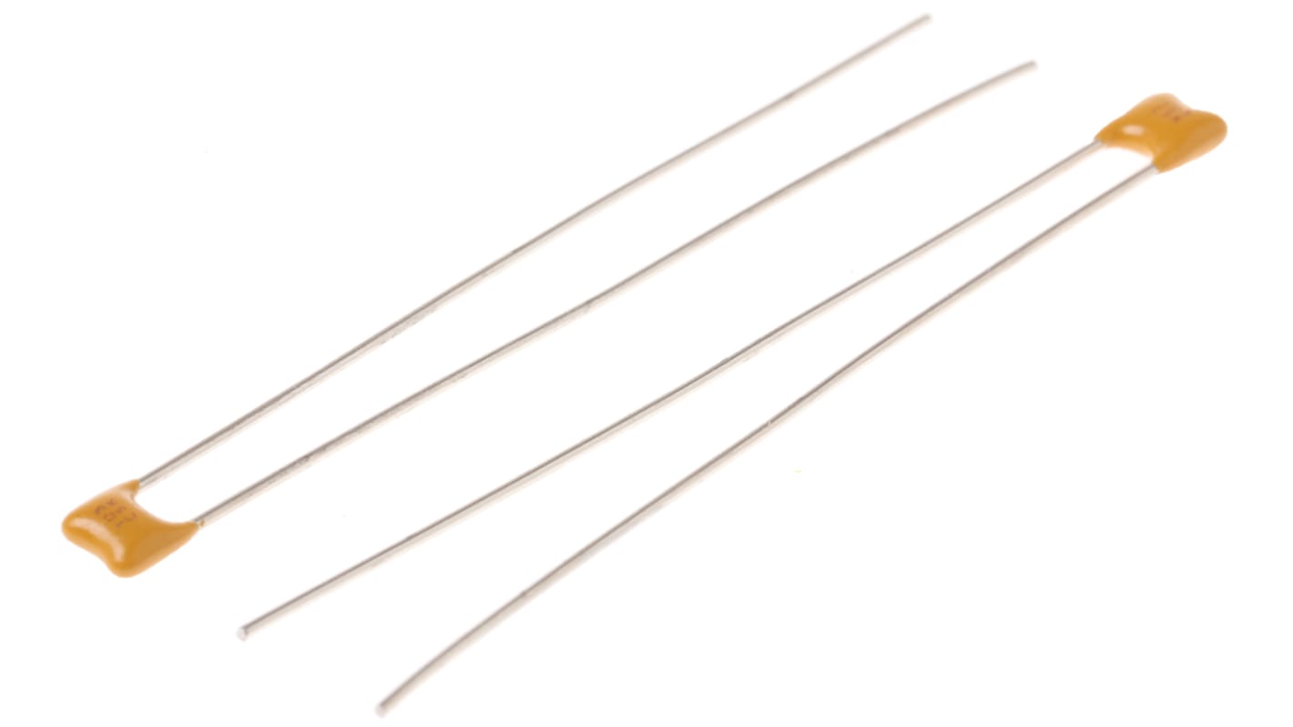 KYOCERA AVX 10nF MLCC, 50V dc V, ±10% , Through Hole
