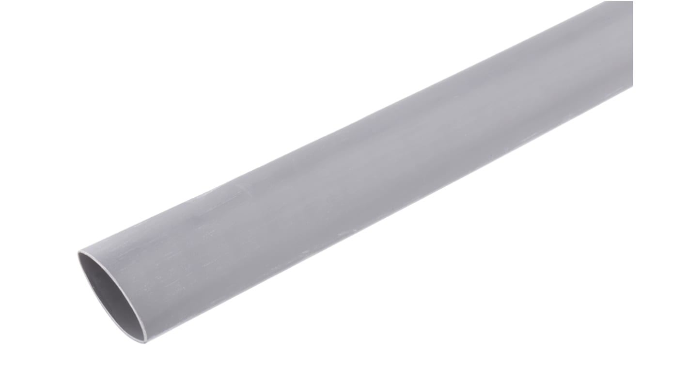 RS PRO Halogen Free Heat Shrink Tubing, Grey 19.1mm Sleeve Dia. x 1.2m Length 2:1 Ratio
