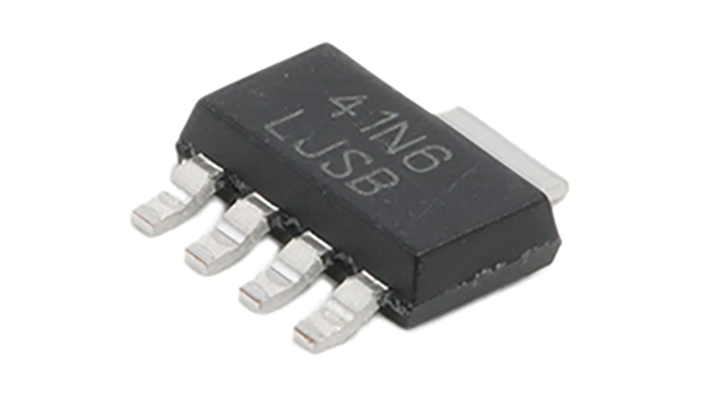 Texas Instruments LDO稳压芯片, 3.3 V输出, 1A最大输出, 单路输出, SOT-223, 贴片, 5+Tab针