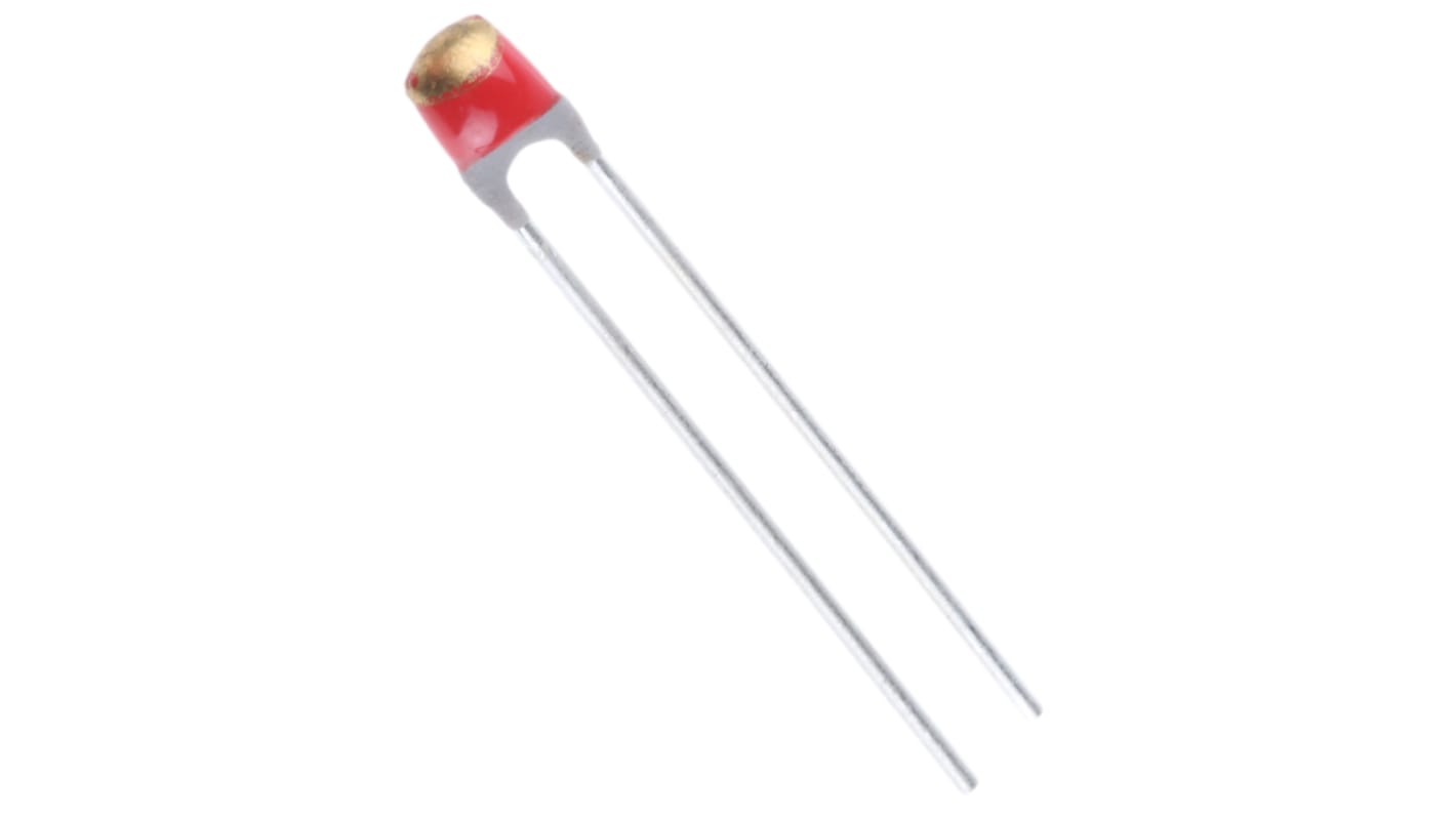BC Components NTC热敏电阻, 常温下2.2kΩ, ±5%容差, -40°C至+125°C, 3.3 x 3 x 9mm, NTCLE100E3系列