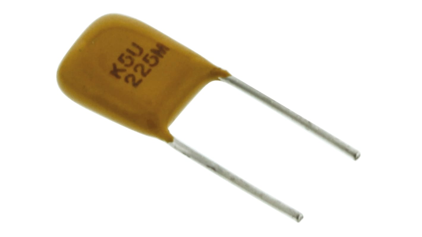 Condensatore ceramico multistrato (MLCC) KEMET Goldmax 300 2,2μF, ±20%, 50V cc, Su foro