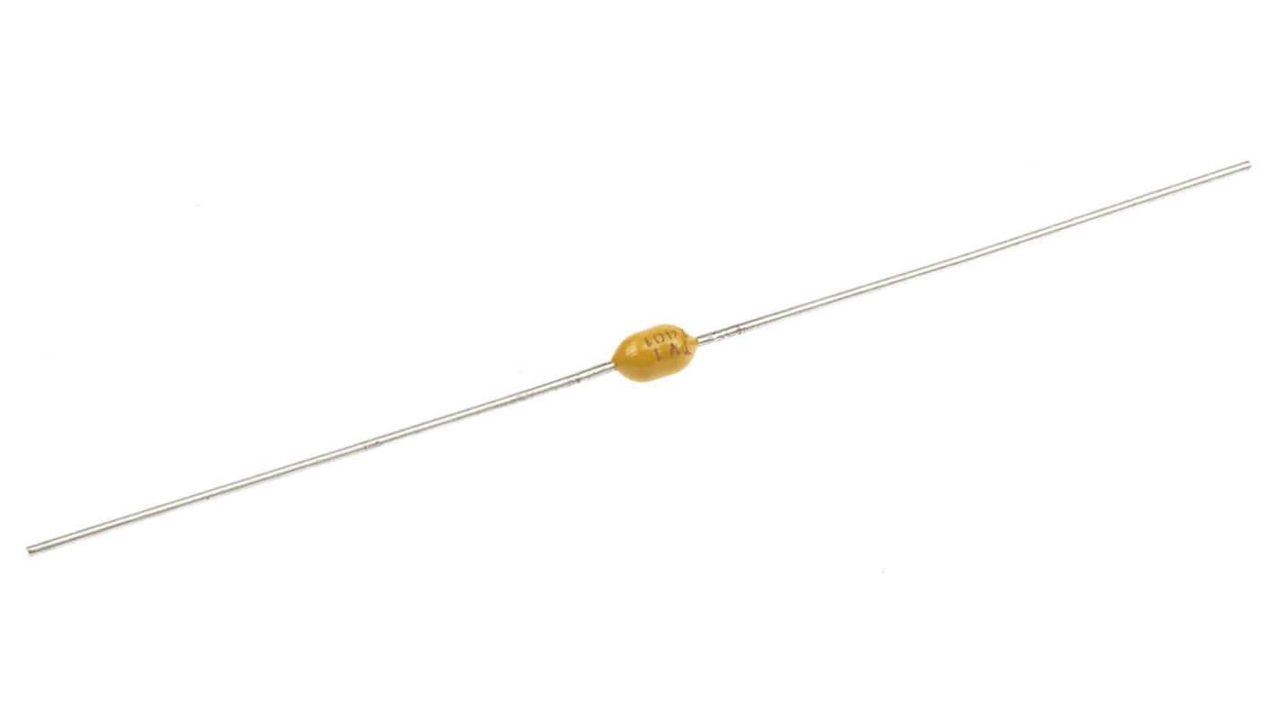 KEMET 100nF Multilayer Ceramic Capacitor MLCC, 50V dc V, ±10% , Axial
