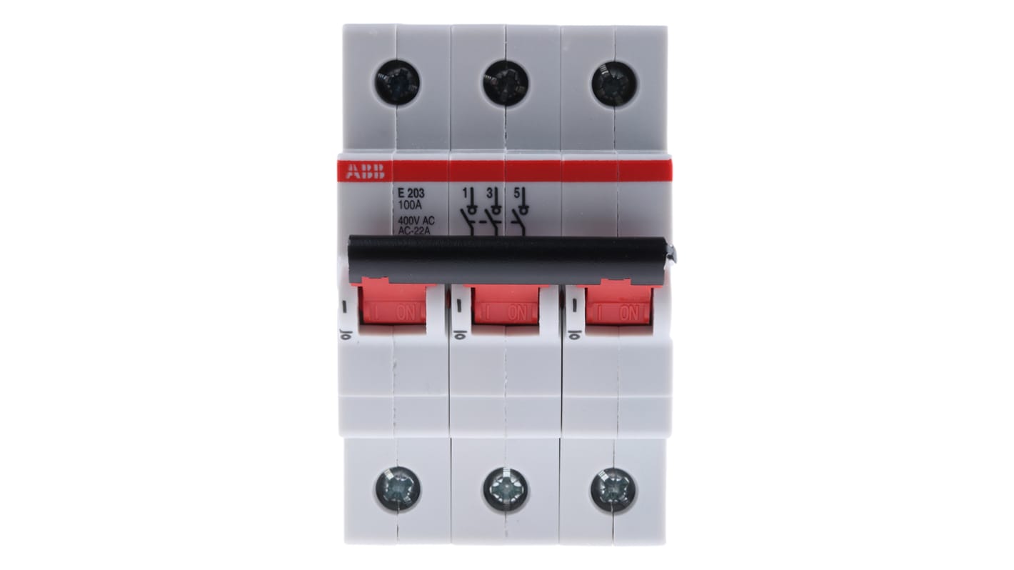 Wyłącznik kompaktowy MCCB, 1-biegunowy, 100A, 230V, Montaż na szynie DIN, ABB, S2CU