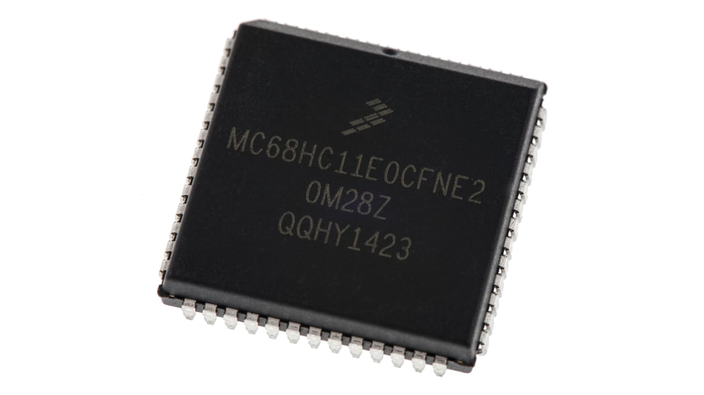 NXP MC68HC11E0CFNE2, 8bit HC11 Microcontroller, M68HC11, 2MHz ROMLess, 52-Pin PLCC