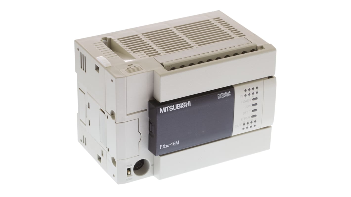 Mitsubishi Electric FX3U Series Logic Module, 100 → 240 V ac Supply, Relay Output, 8-Input, Sink, Source Input