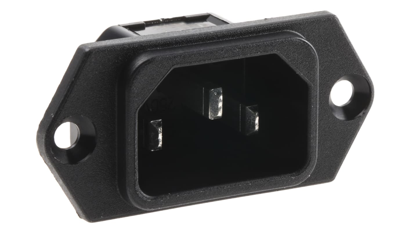 Schurter C14插头 IEC连接器, 面板安装, 250 V, 15A