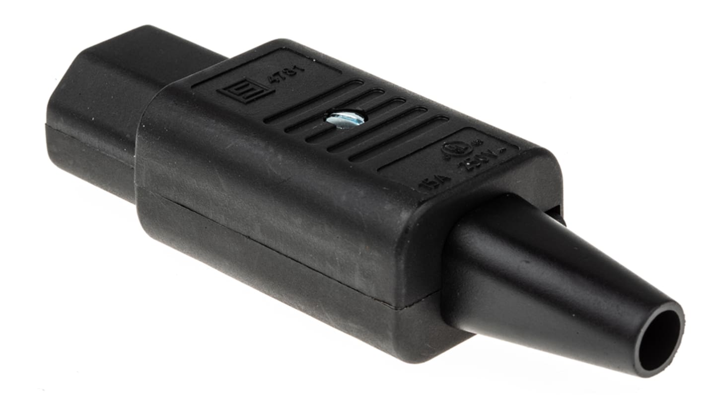 Schurter C15插座 IEC连接器, 电缆安装, 250 V, 10A