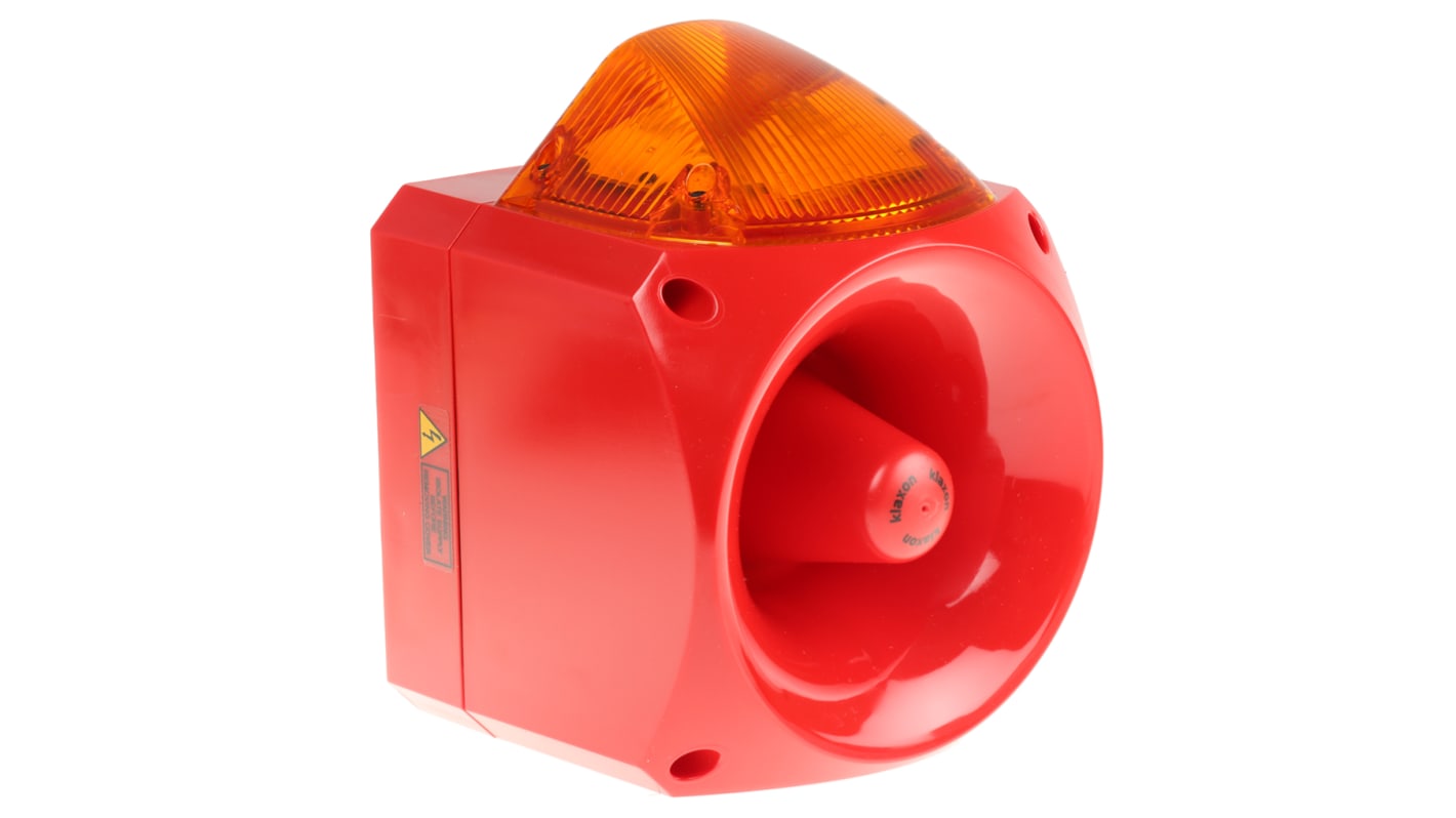 Klaxon Nexus Series Amber Sounder Beacon, 110 V ac, 230 V ac, Wall Mount, 120dB at 1 Metre