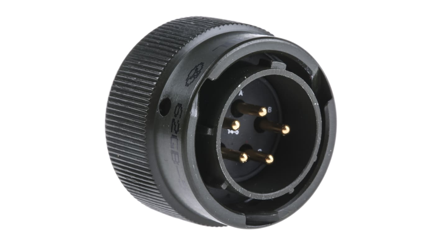Amphenol Limited, 62GB 5 Way Cable Mount MIL Spec Circular Connector PlugOlive, Pin Contacts,Shell Size 14, Bayonet