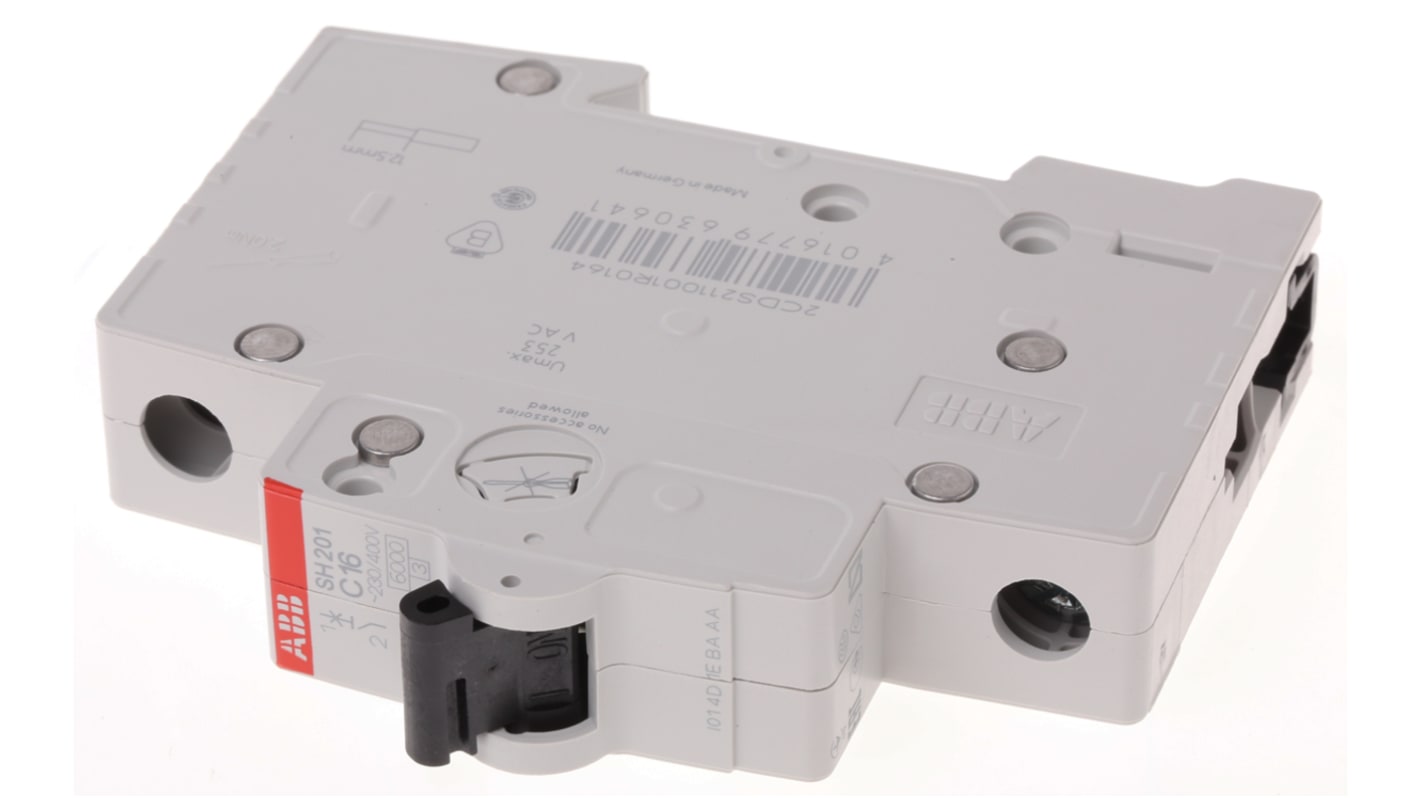 Interruttore magnetotermico ABB, 1P 16A 6 kA, Tipo C