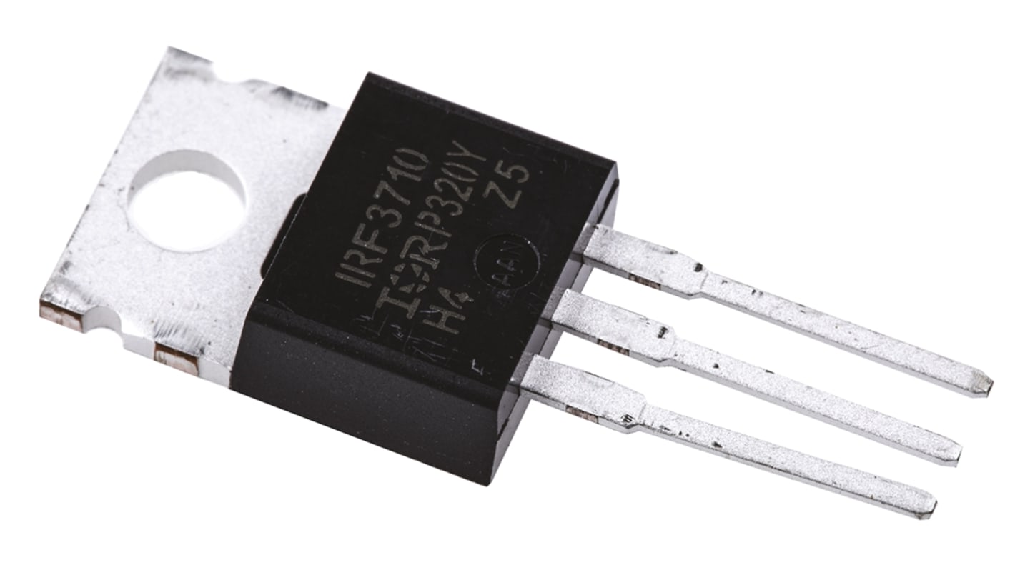 N-Channel MOSFET, 57 A, 100 V, 3-Pin TO-220AB Infineon IRF3710PBF