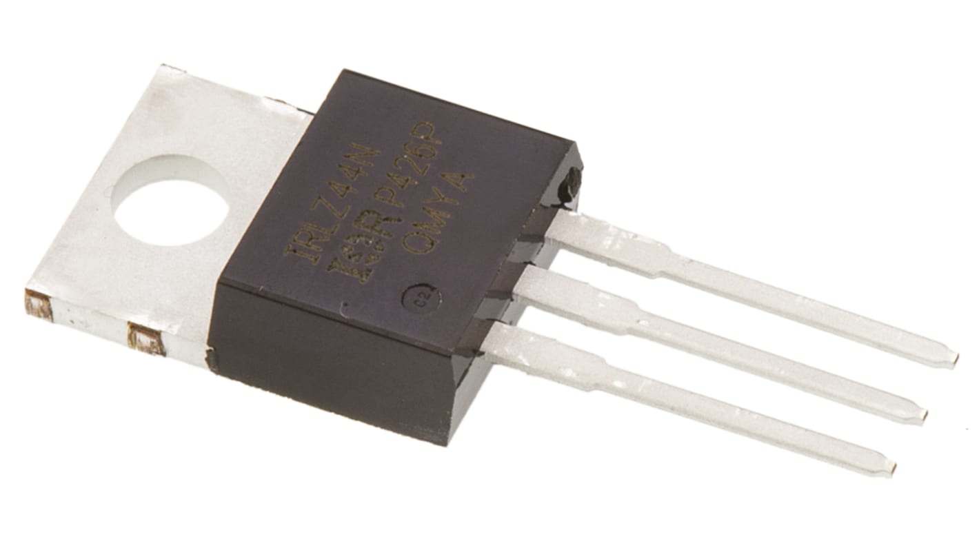 MOSFET Infineon, canale N, 22 mΩ, 47 A, TO-220AB, Su foro