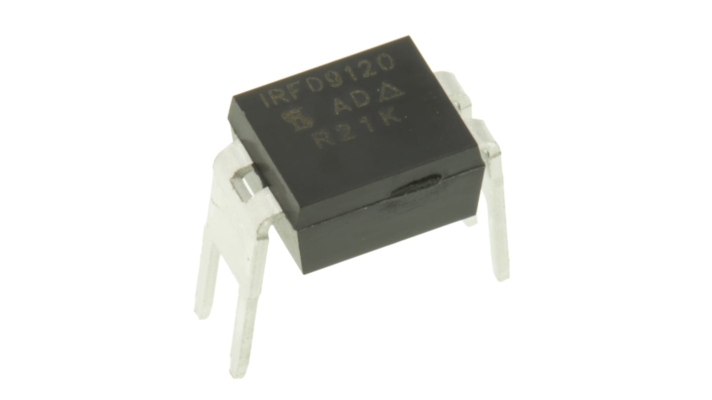 MOSFET Vishay IRFD9120PBF, VDSS 100 V, ID 1 A, HVMDIP de 4 pines, config. Simple