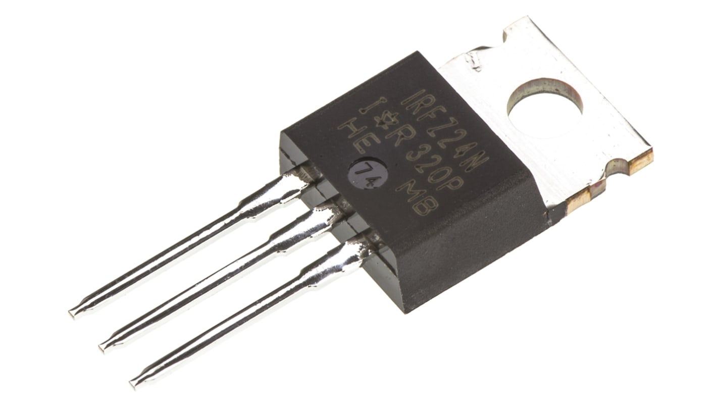 N-Channel MOSFET, 17 A, 55 V, 3-Pin TO-220AB Infineon IRFZ24NPBF