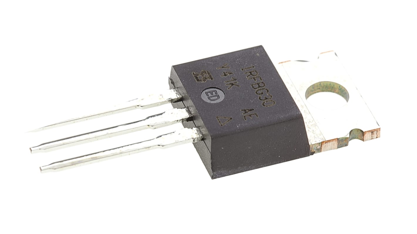 N-Channel MOSFET, 3.1 A, 1000 V, 3-Pin TO-220AB Vishay IRFBG30PBF