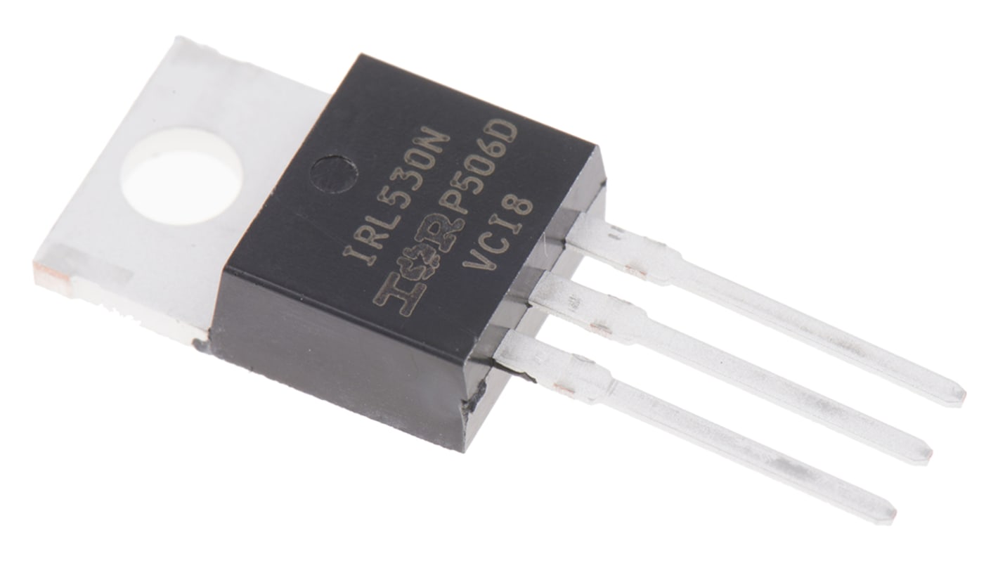 Infineon LogicFET N-Channel MOSFET, 17 A, 100 V, 3-Pin TO-220AB IRL530NPBF