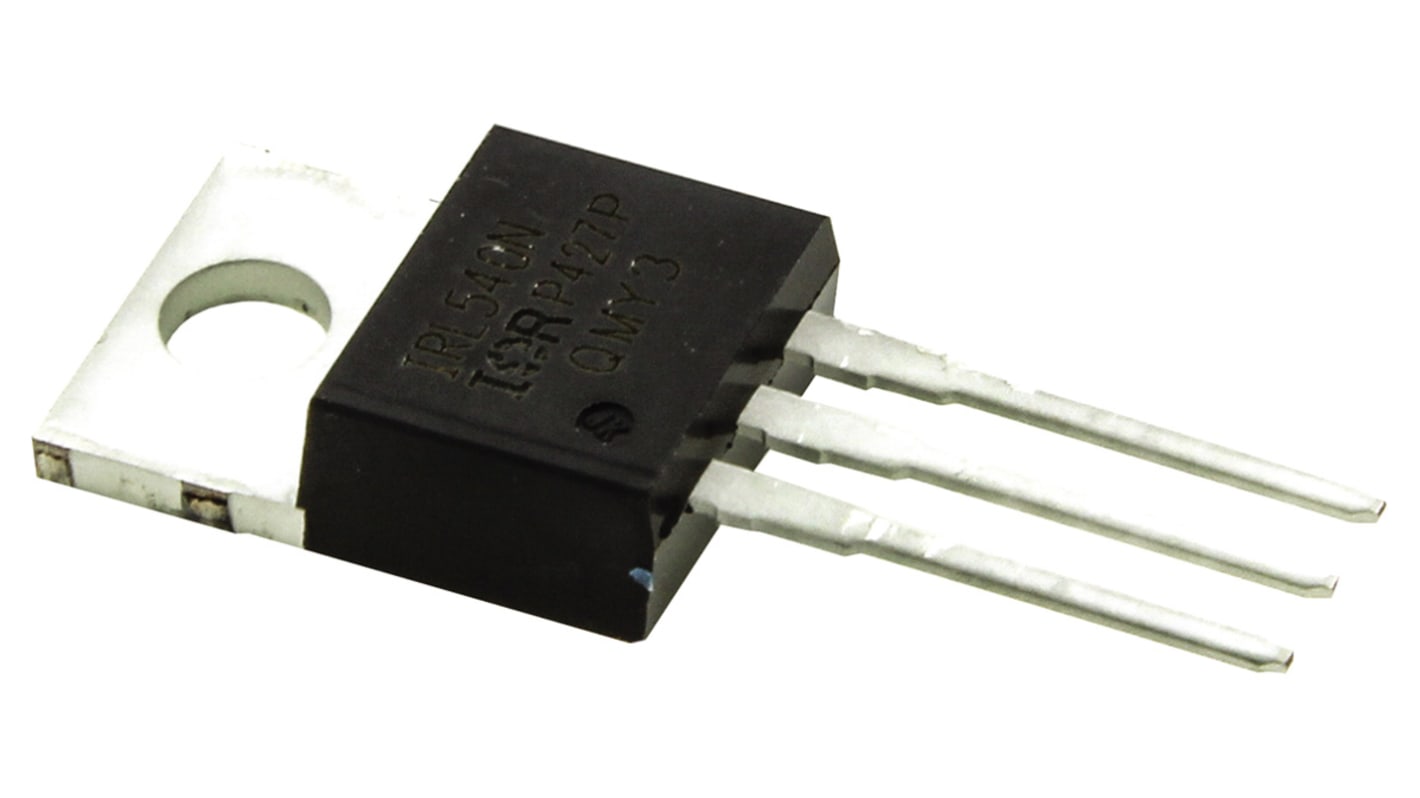 N-Channel MOSFET, 36 A, 100 V, 3-Pin TO-220AB Infineon IRL540NPBF