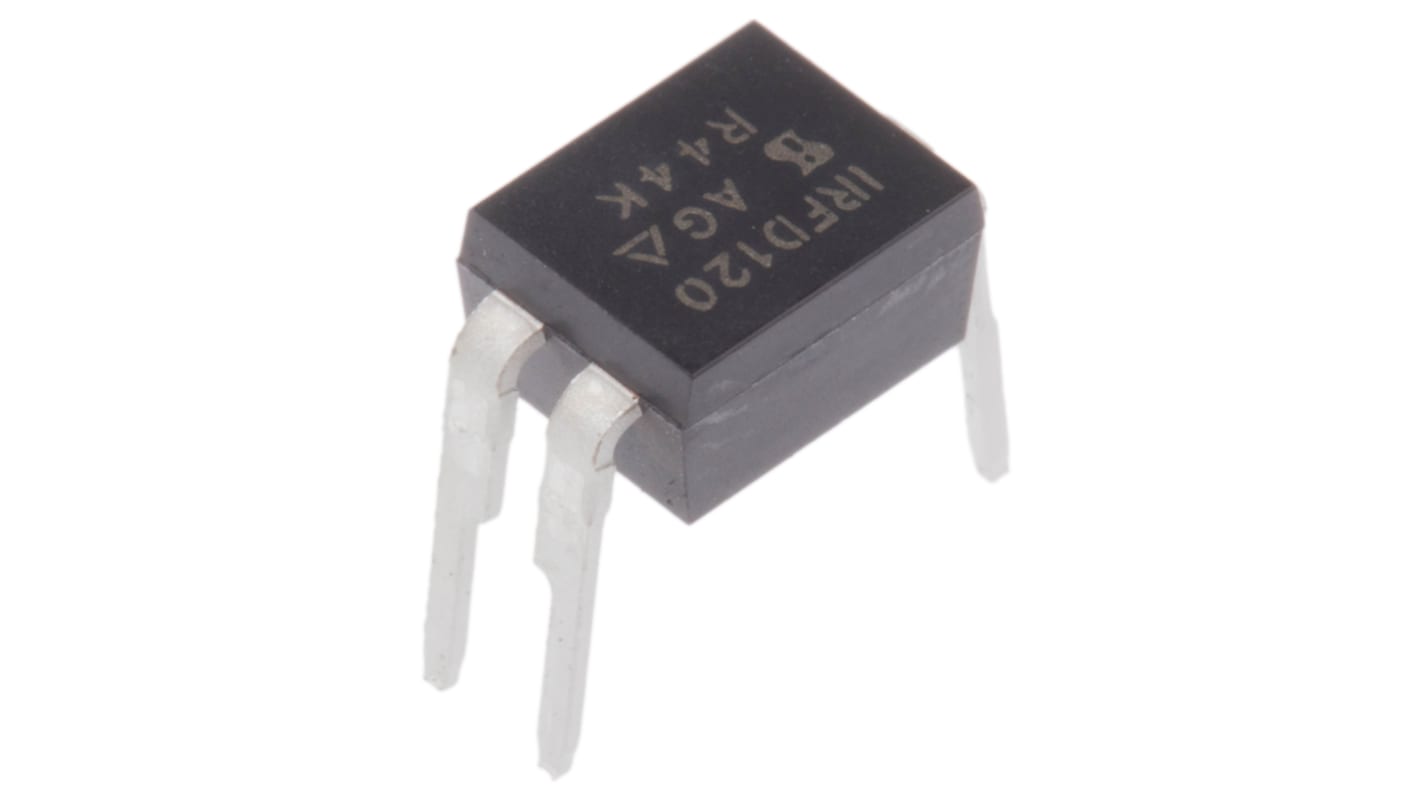 MOSFET Vishay IRFD120PBF, VDSS 100 V, ID 1,3 A, HVMDIP de 4 pines, config. Simple