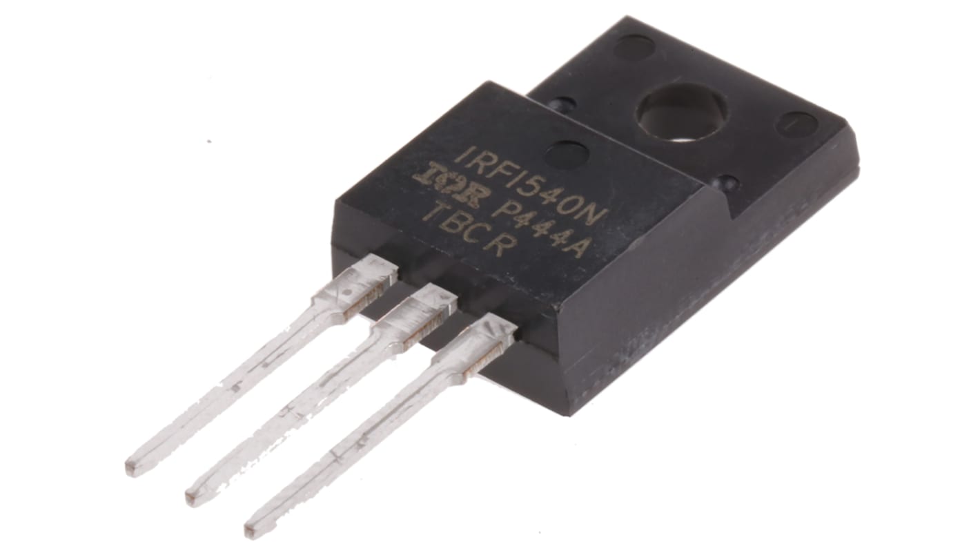 Infineon HEXFET N-Channel MOSFET, 20 A, 100 V, 3-Pin TO-220 IRFI540NPBF