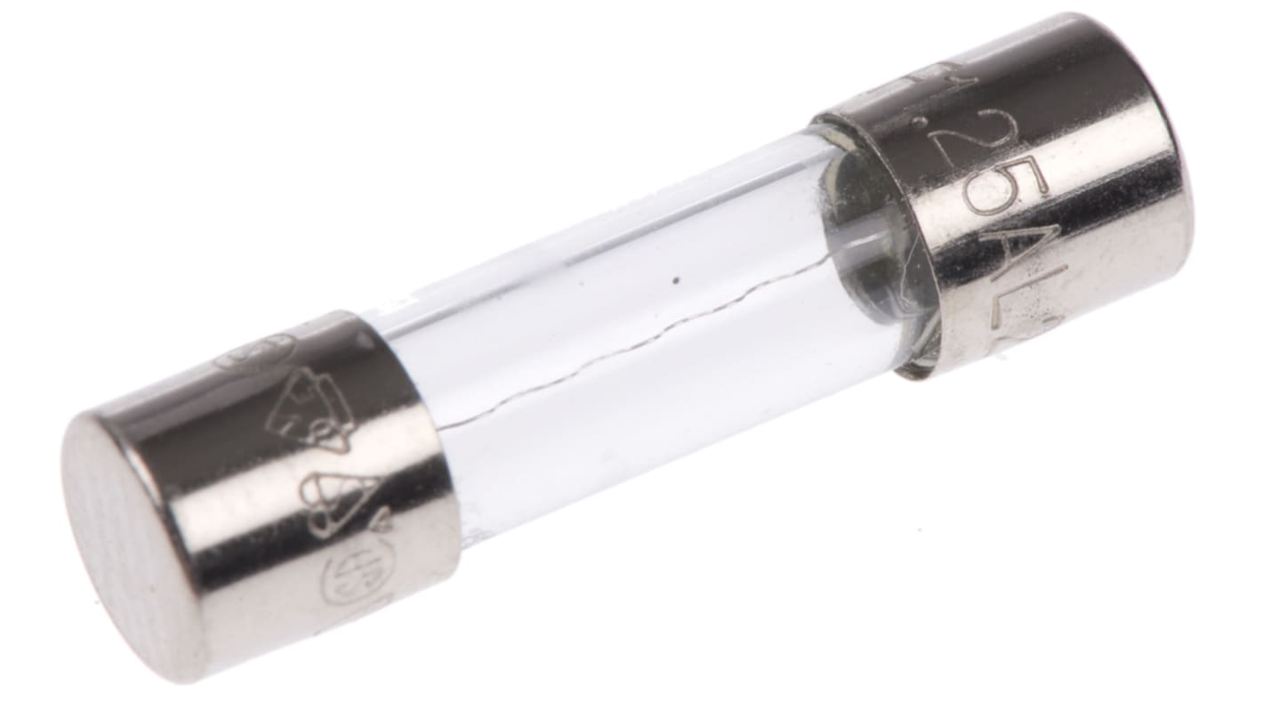 Littelfuse 1.25A F Glass Cartridge Fuse, 5 x 20mm