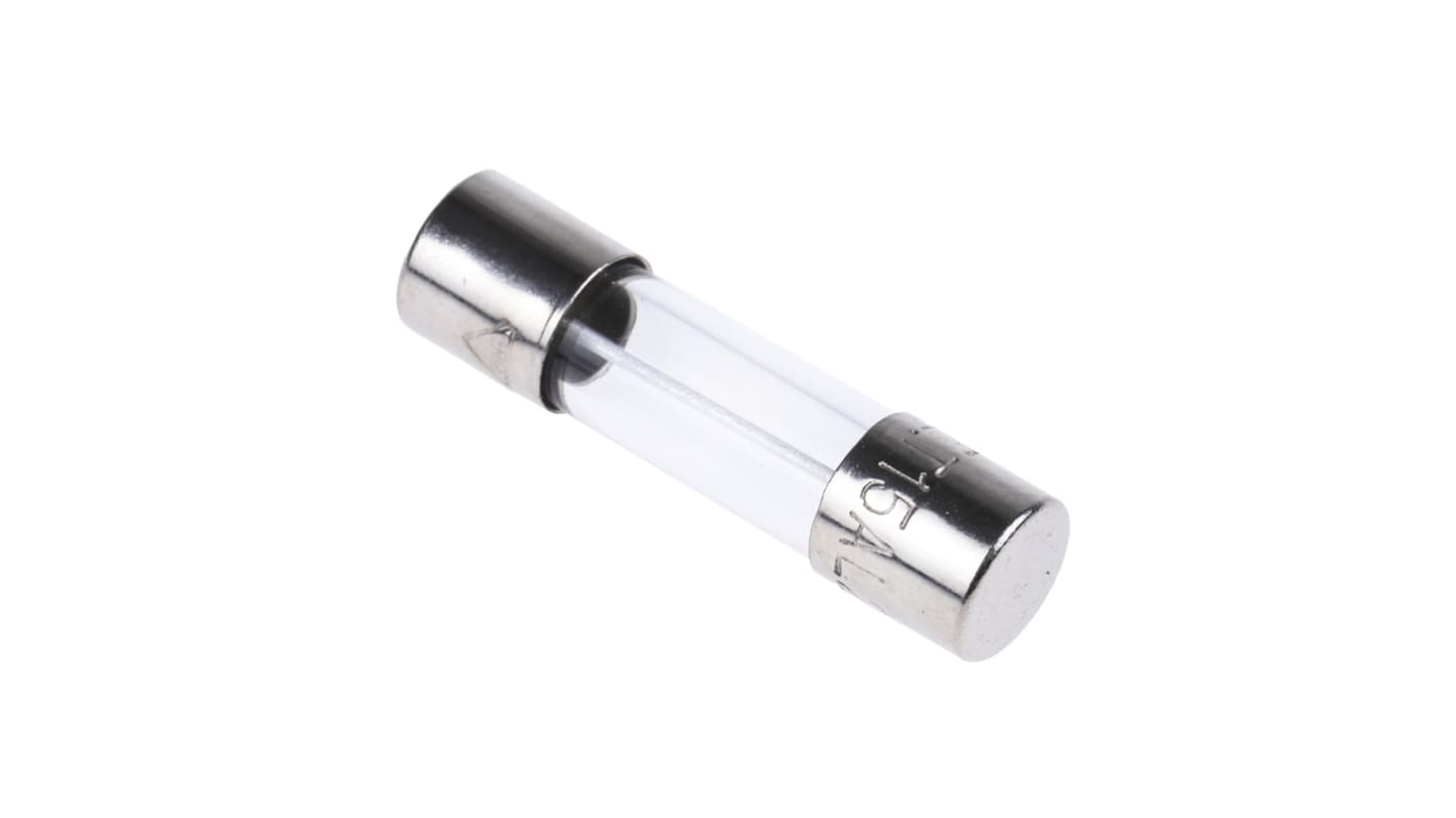 Littelfuse 15A T Glass Cartridge Fuse, 5 x 20mm