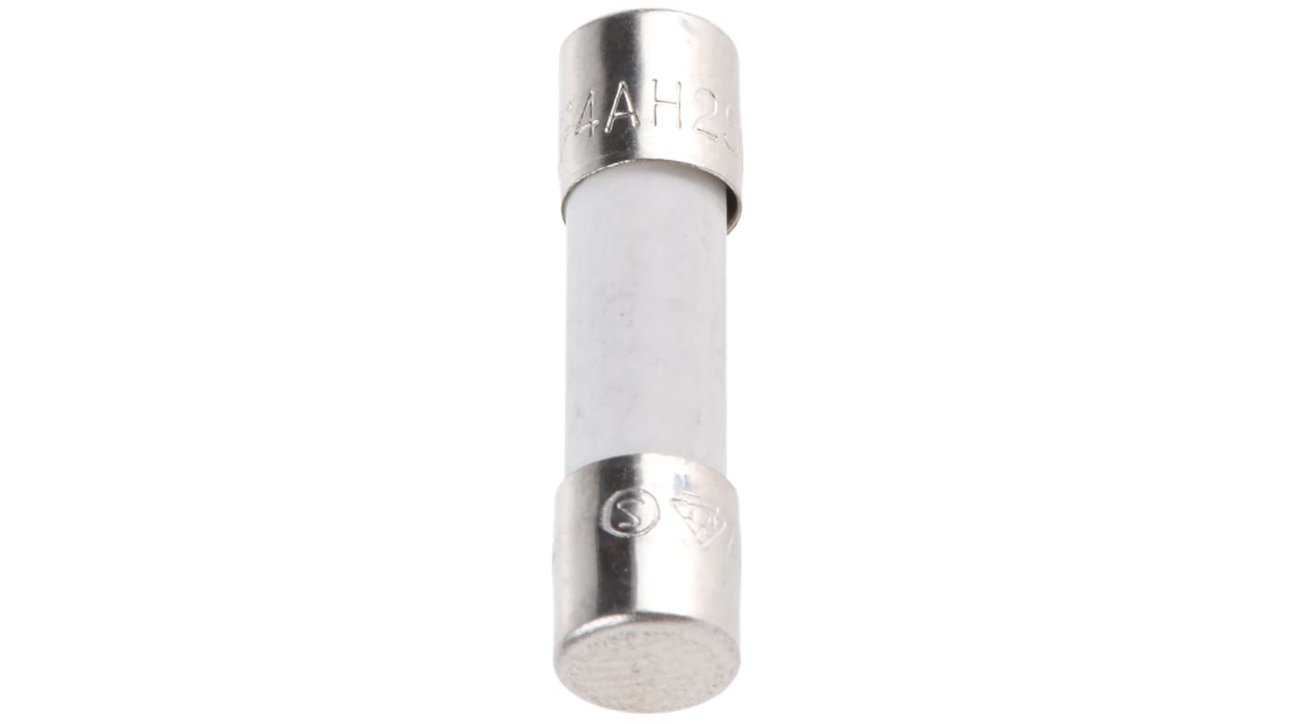 Littelfuse 4A F Ceramic Cartridge Fuse, 5 x 20mm