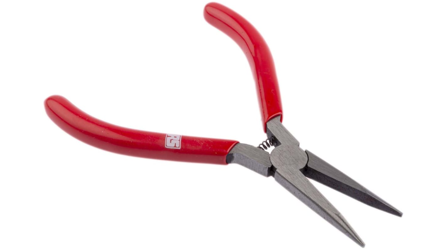 RS PRO Long Nose Pliers, 120 mm Overall, Straight Tip