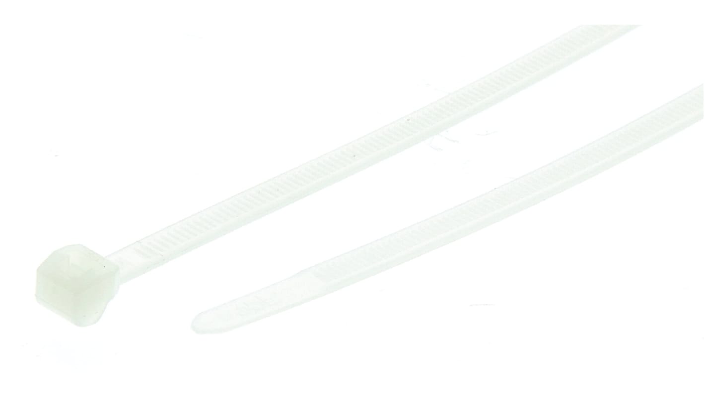 HellermannTyton Cable Tie, 245mm x 4.6 mm, Natural Polyamide 6.6 (PA66), Pk-100