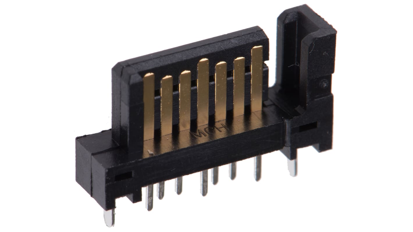 Molex 7p单排排母 直向SATA, THT安装, 15 V, 1.5A, SATA系列