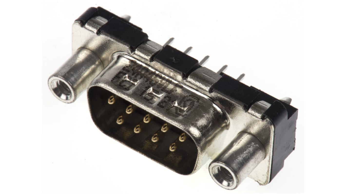 Amphenol ICC Delta D 9 Way Through Hole D-sub Connector Plug, 2.74mm Pitch