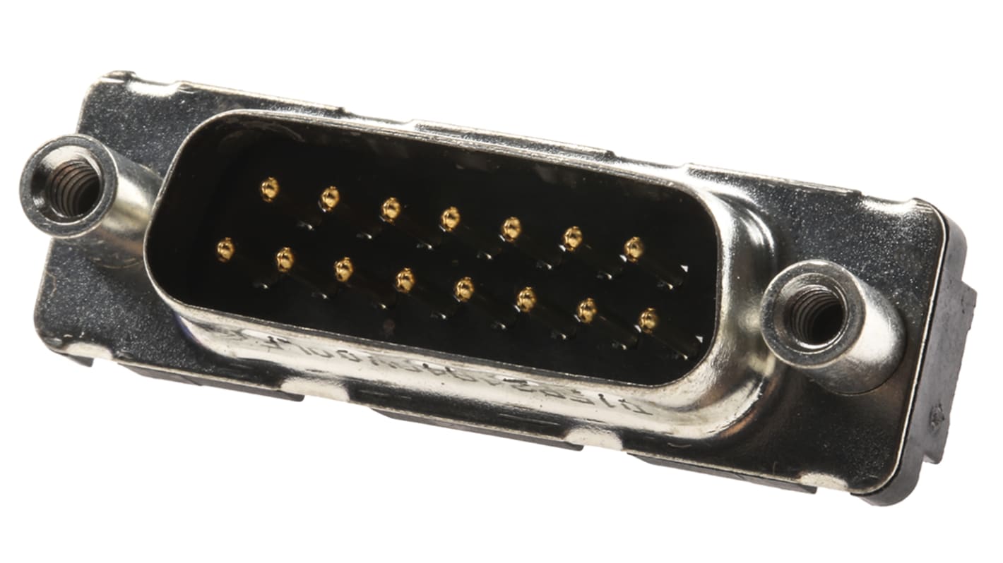 Amphenol Communications Solutions Delta D 15 Way Through Hole D-sub Connector Plug, 2.74mm Pitch