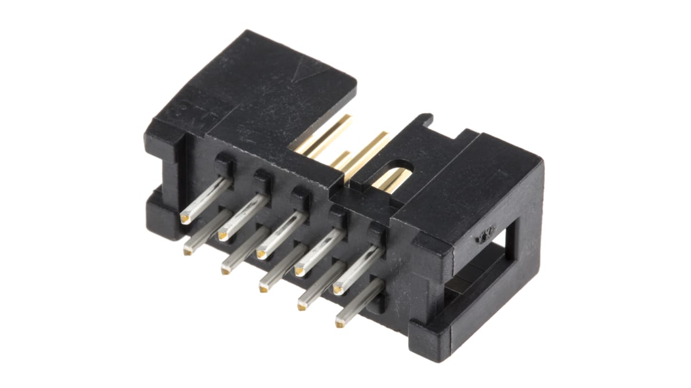 3M 2500 Series Straight Through Hole PCB Header, 10 Contact(s), 2.54mm Pitch, 2 Row(s), Shrouded