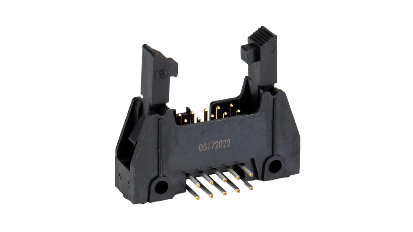 3M 3000 Series Right Angle Through Hole PCB Header, 10 Contact(s), 2.54mm Pitch, 2 Row(s), Shrouded