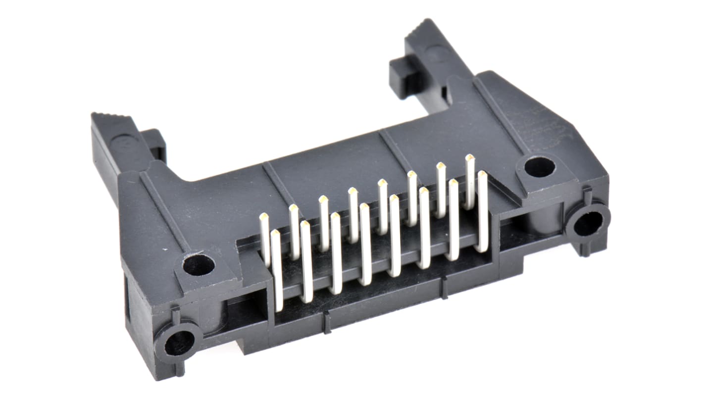 3M 3000 Series Right Angle Through Hole PCB Header, 16 Contact(s), 2.54mm Pitch, 2 Row(s), Shrouded
