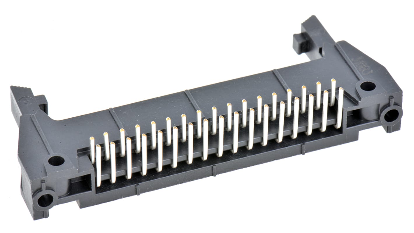 3M 3000 Series Right Angle Through Hole PCB Header, 34 Contact(s), 2.54mm Pitch, 2 Row(s), Shrouded