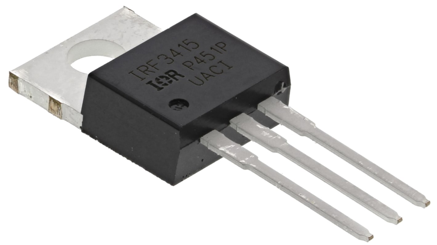 MOSFET Infineon, canale N, 42 mΩ, 43 A, TO-220AB, Su foro