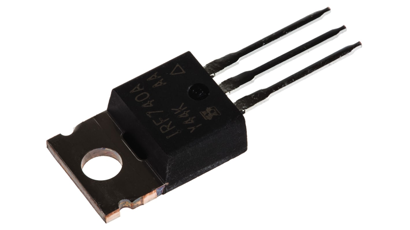 N-Channel MOSFET, 10 A, 400 V, 3-Pin TO-220AB Vishay IRF740APBF