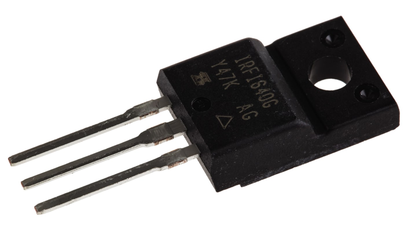 N-Channel MOSFET, 9.8 A, 200 V, 3-Pin TO-220FP Vishay IRFI640GPBF