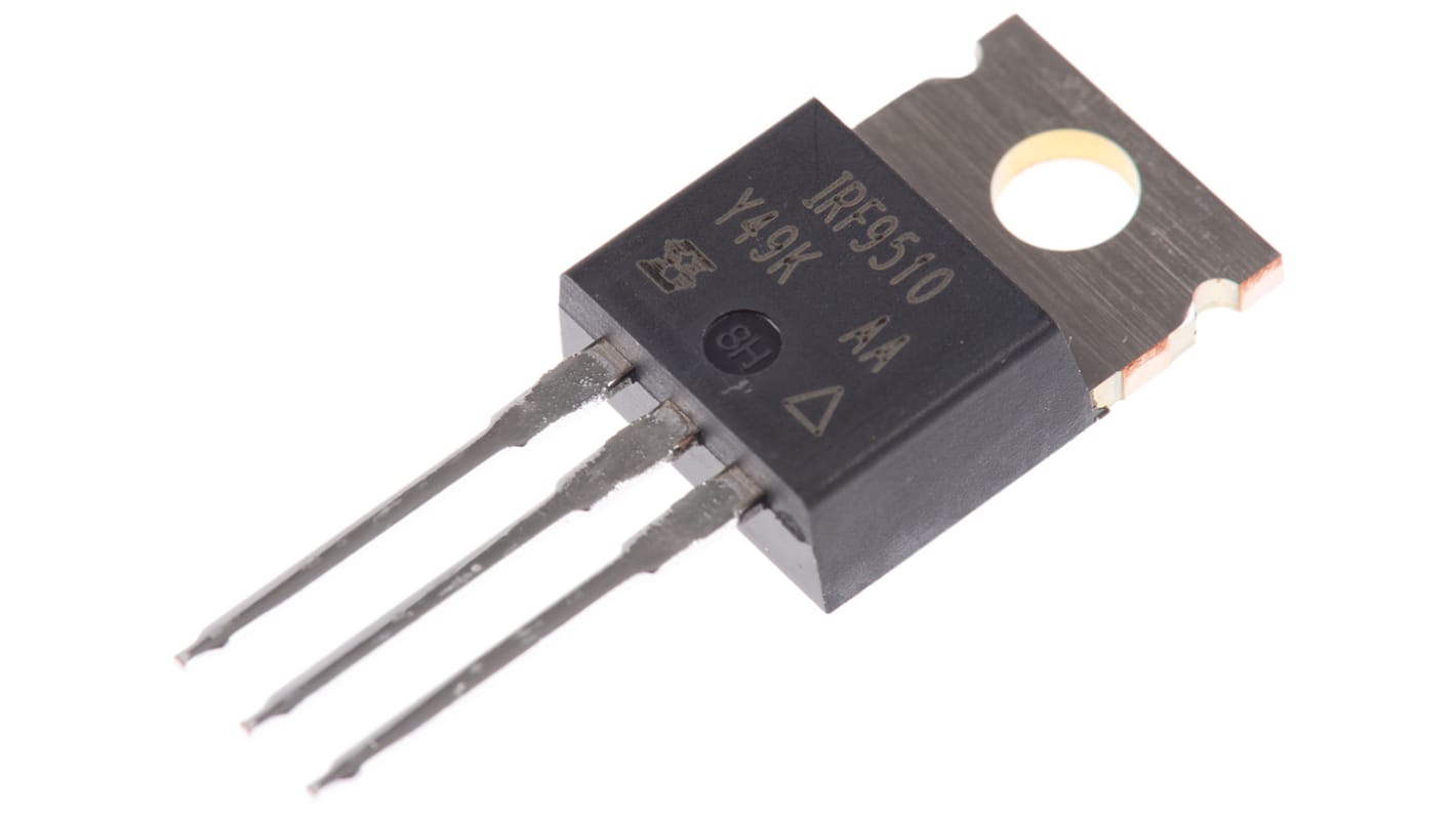 P-Channel MOSFET, 4 A, 100 V, 3-Pin TO-220AB Vishay IRF9510PBF