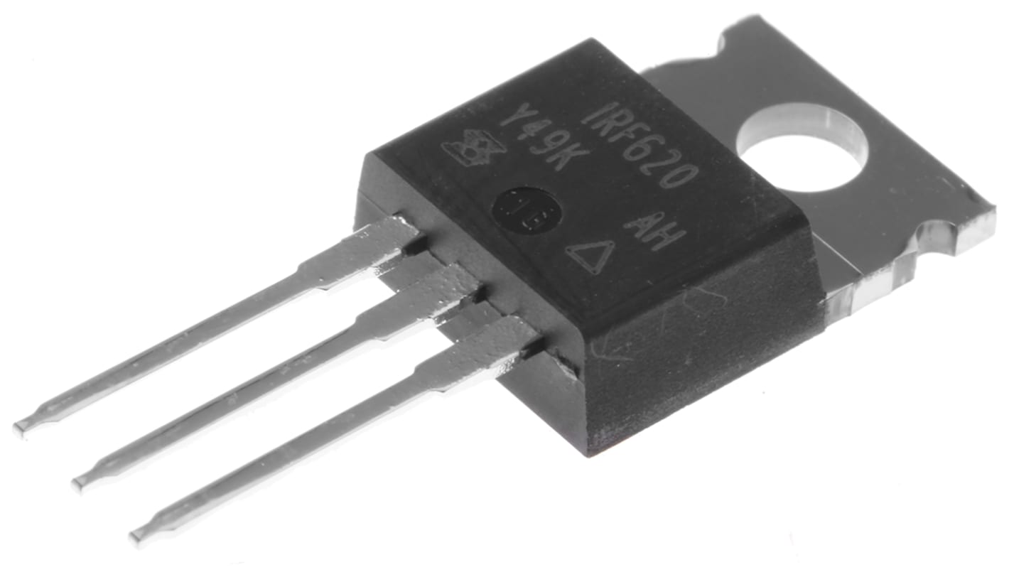 N-Channel MOSFET, 5.2 A, 200 V, 3-Pin TO-220AB Vishay IRF620PBF