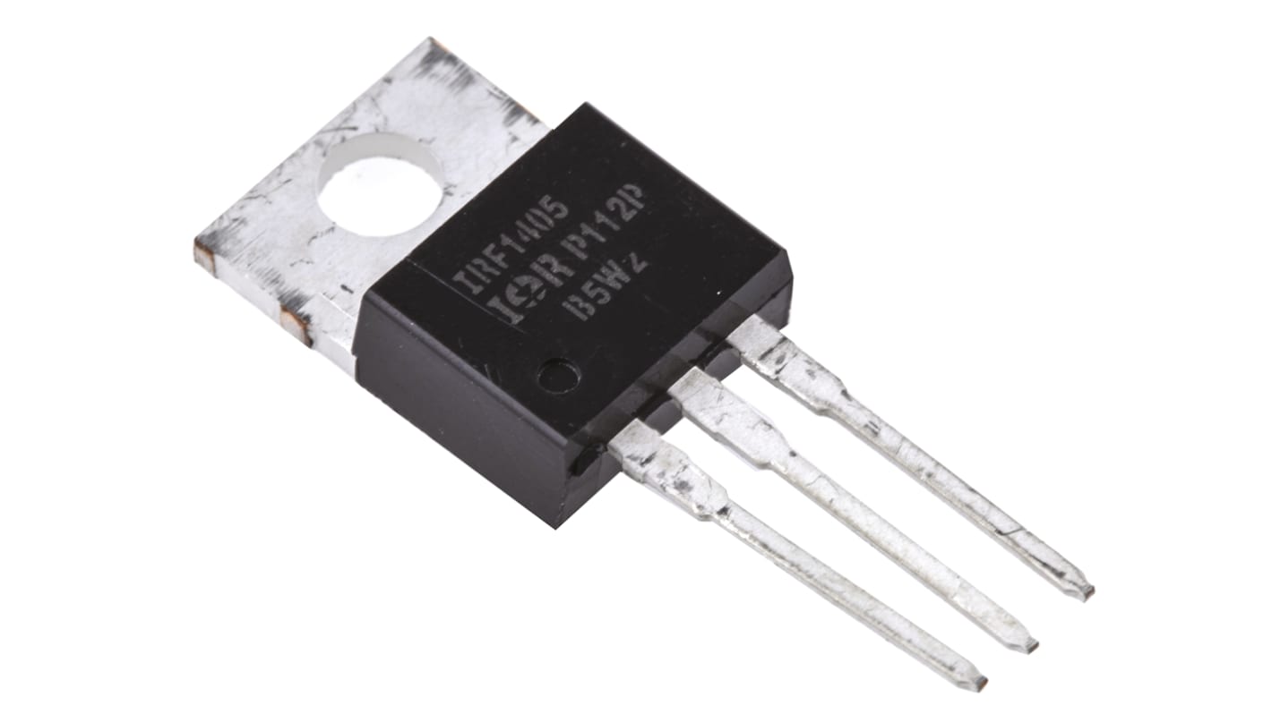 MOSFET Infineon IRF1405PBF, VDSS 55 V, ID 169 A, TO-220AB de 3 pines, , config. Simple