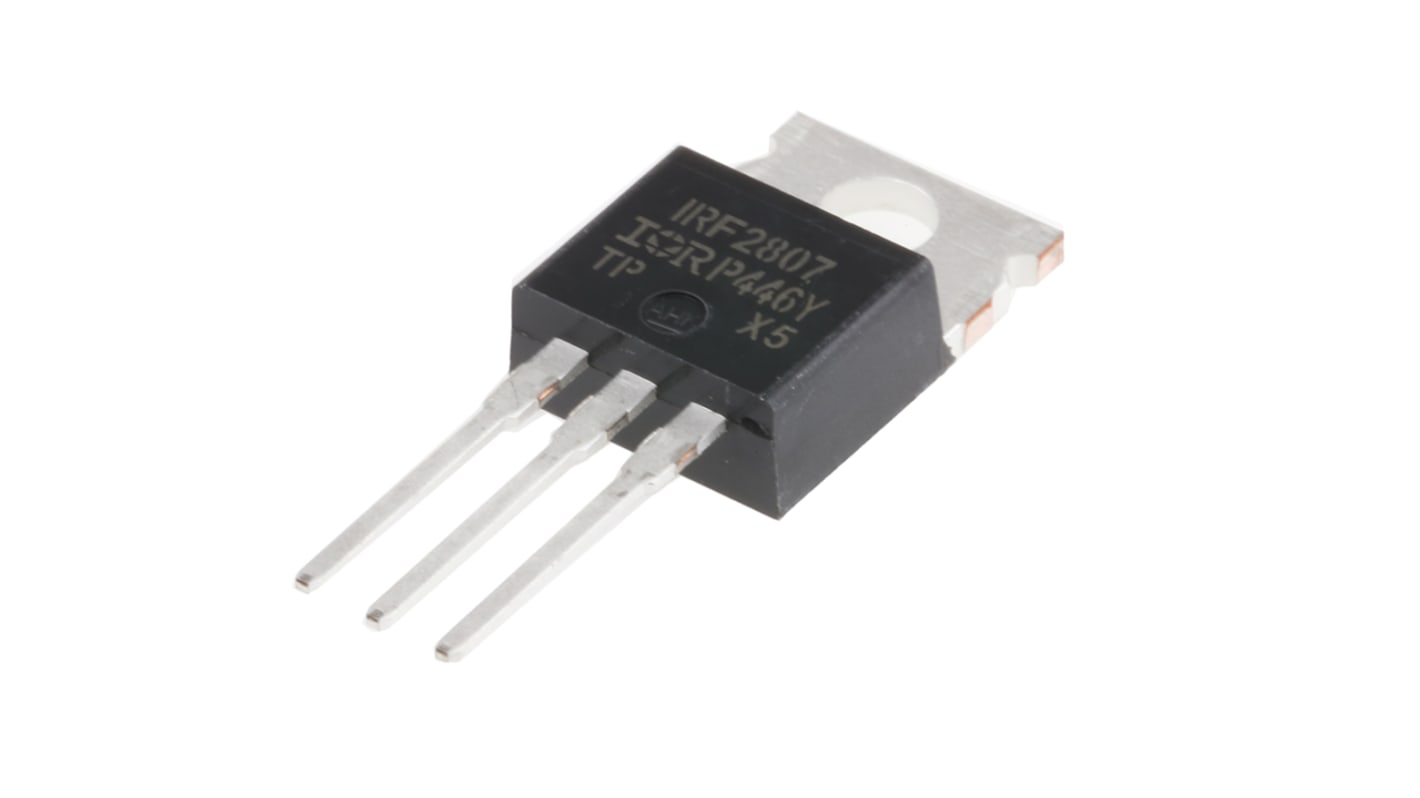 N-Channel MOSFET, 82 A, 80 V, 3-Pin TO-220AB Infineon IRF2807PBF