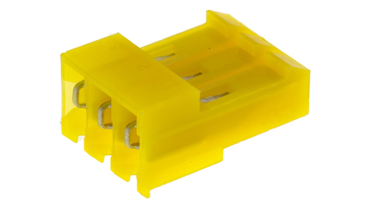 TE Connectivity IDC连接器, 母座, 3p, 3.96mm间距, 电缆安装, IDC端接, 直角, MTA-156系列