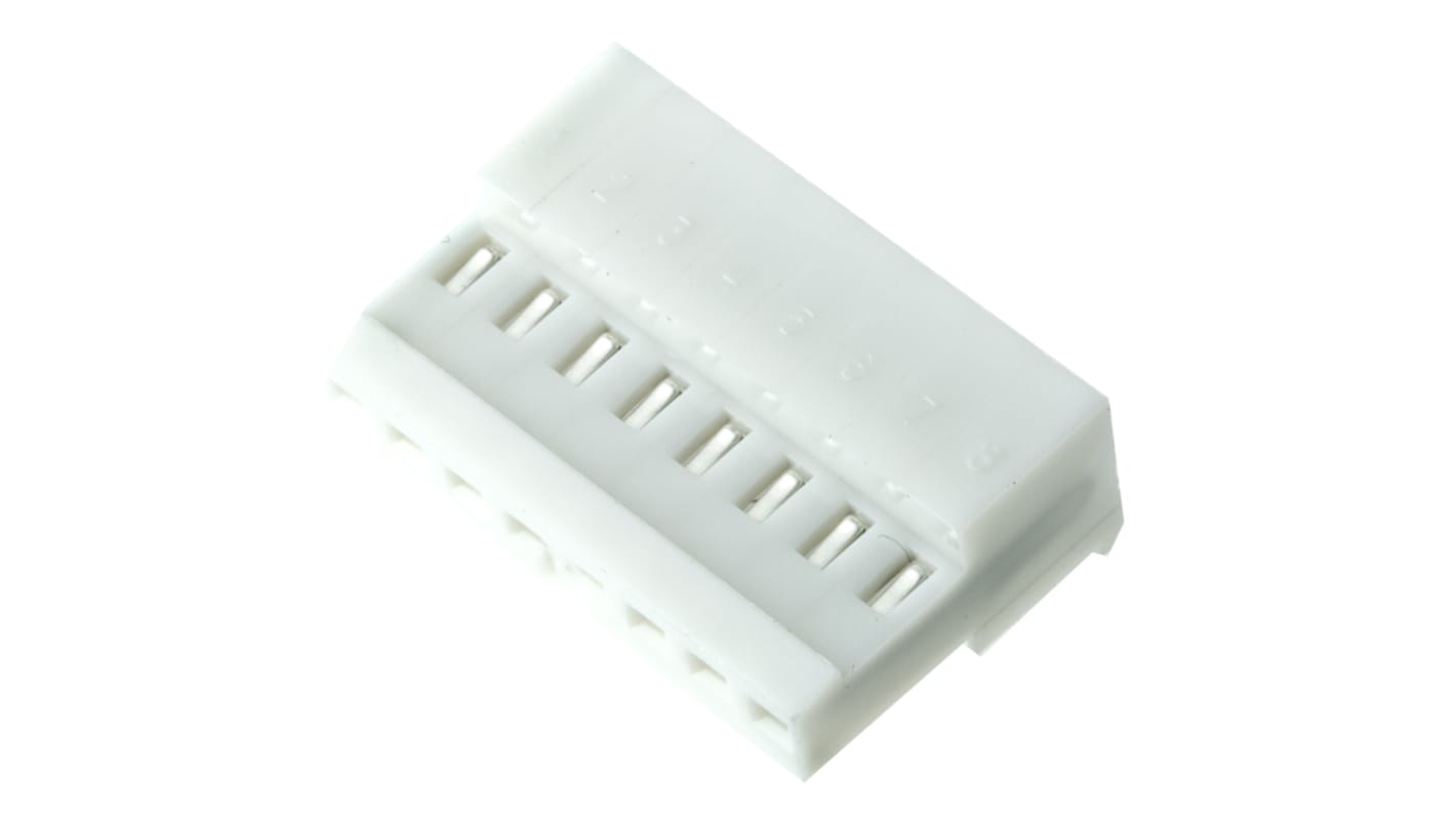 TE Connectivity IDC连接器, 母座, 8p, 2.54mm间距, 电缆安装, IDC端接, 直角, MTA-100系列